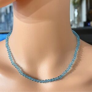 Chic Blue Crystal Necklace